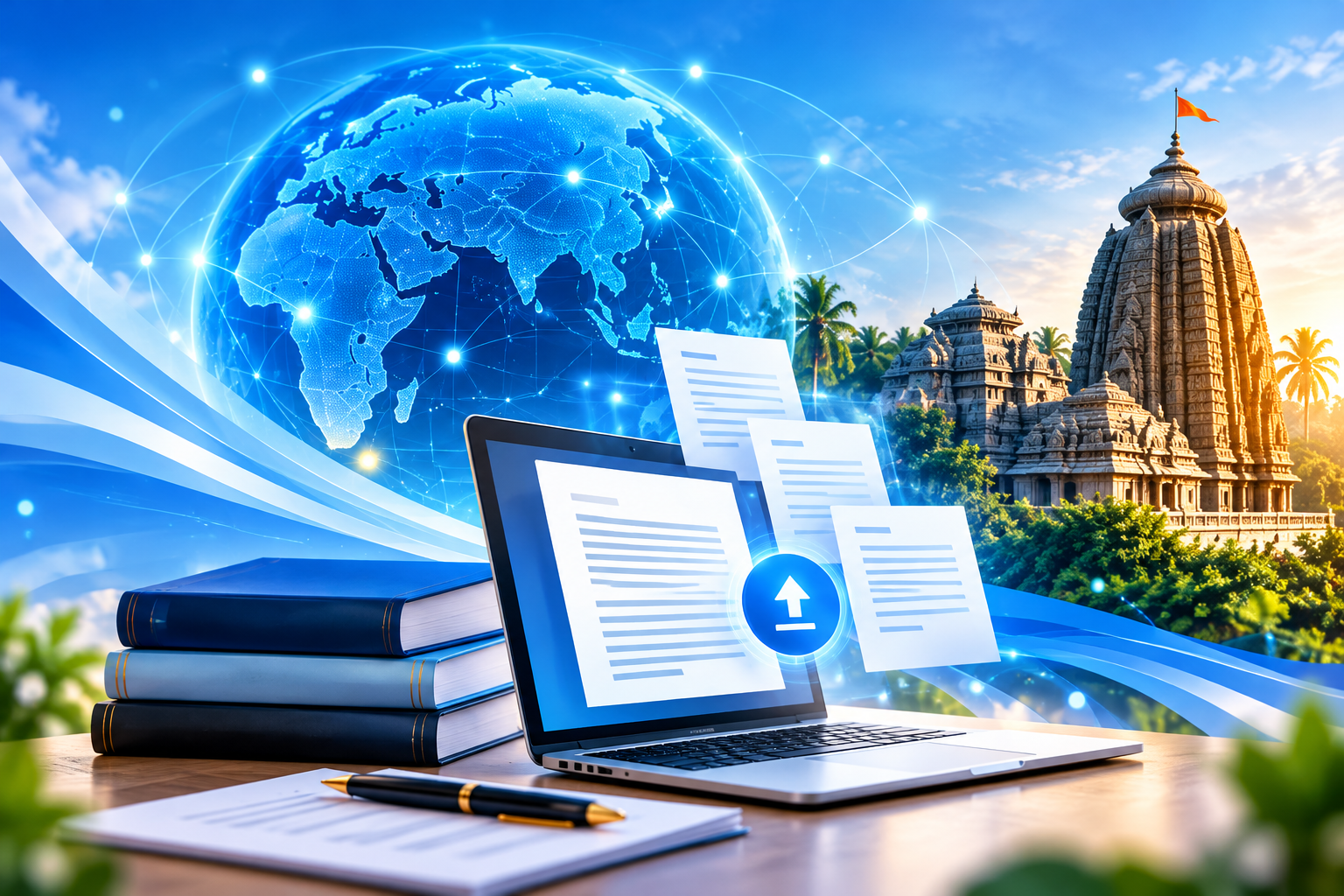 Digital research paper submission concept